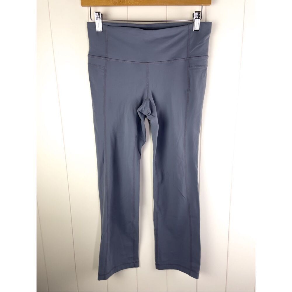 Athleta‎ Lavender Grey Straight Up Capri Yoga Pants Size S